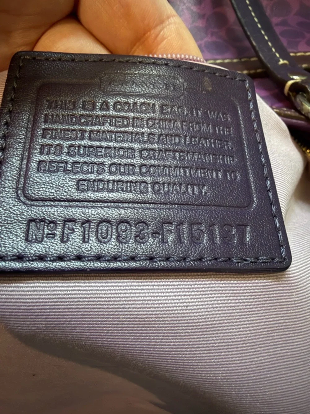 Coach 2010 Purple Signature Stripe Tote Bag - Picture 12 of 12